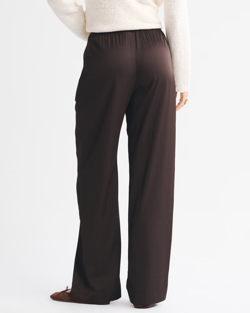Women's Satin Pull-On Pant | Women's Bottoms | Abercrombie.com | Abercrombie & Fitch (US)