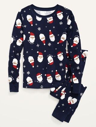 Gender-Neutral Matching Santa Claus Snug-Fit Pajama Set For Kids | Old Navy (US)