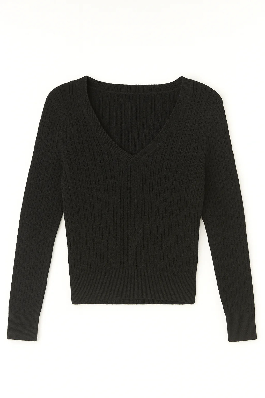 The Lila Cable Knit V-Neck Sweater | MTT Collective