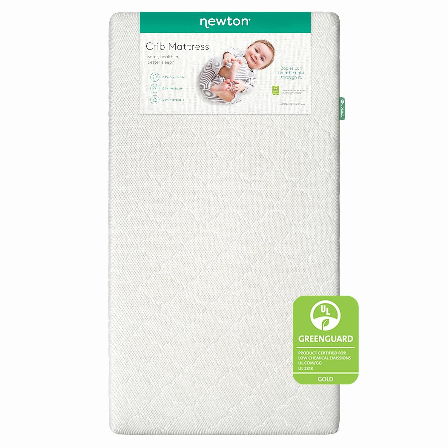 Newton Baby Crib Mattress and Toddler Bed - 100% Breathable Proven to Reduce Suffocation Risk, 10... | Amazon (US)