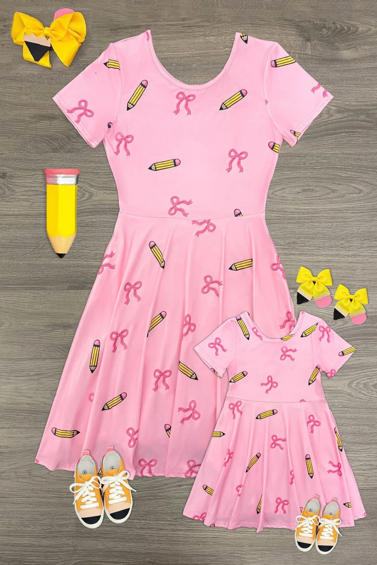 Mom & Me - Pink Pencil & Bow Dress | Sparkle In Pink