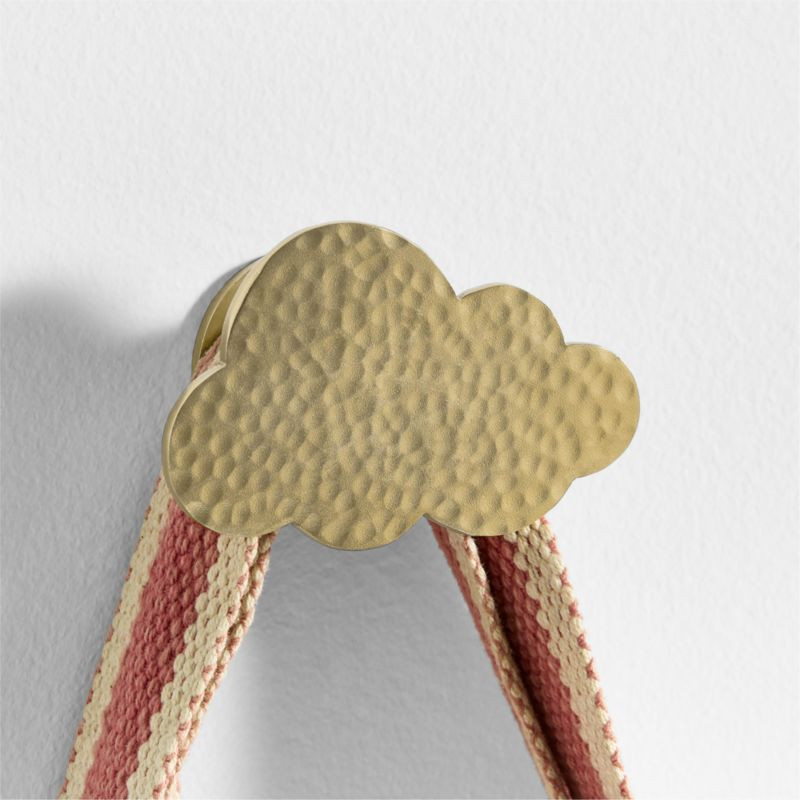 Brass Metal Cloud Shaped Kids Wall Hook | Crate & Kids | Crate & Barrel