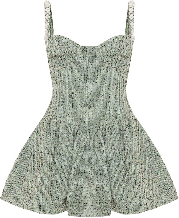 Amazon.com: PATBO, Crystal Tweed Mini Dress, S, Green : Amazon Luxury | Amazon (US)