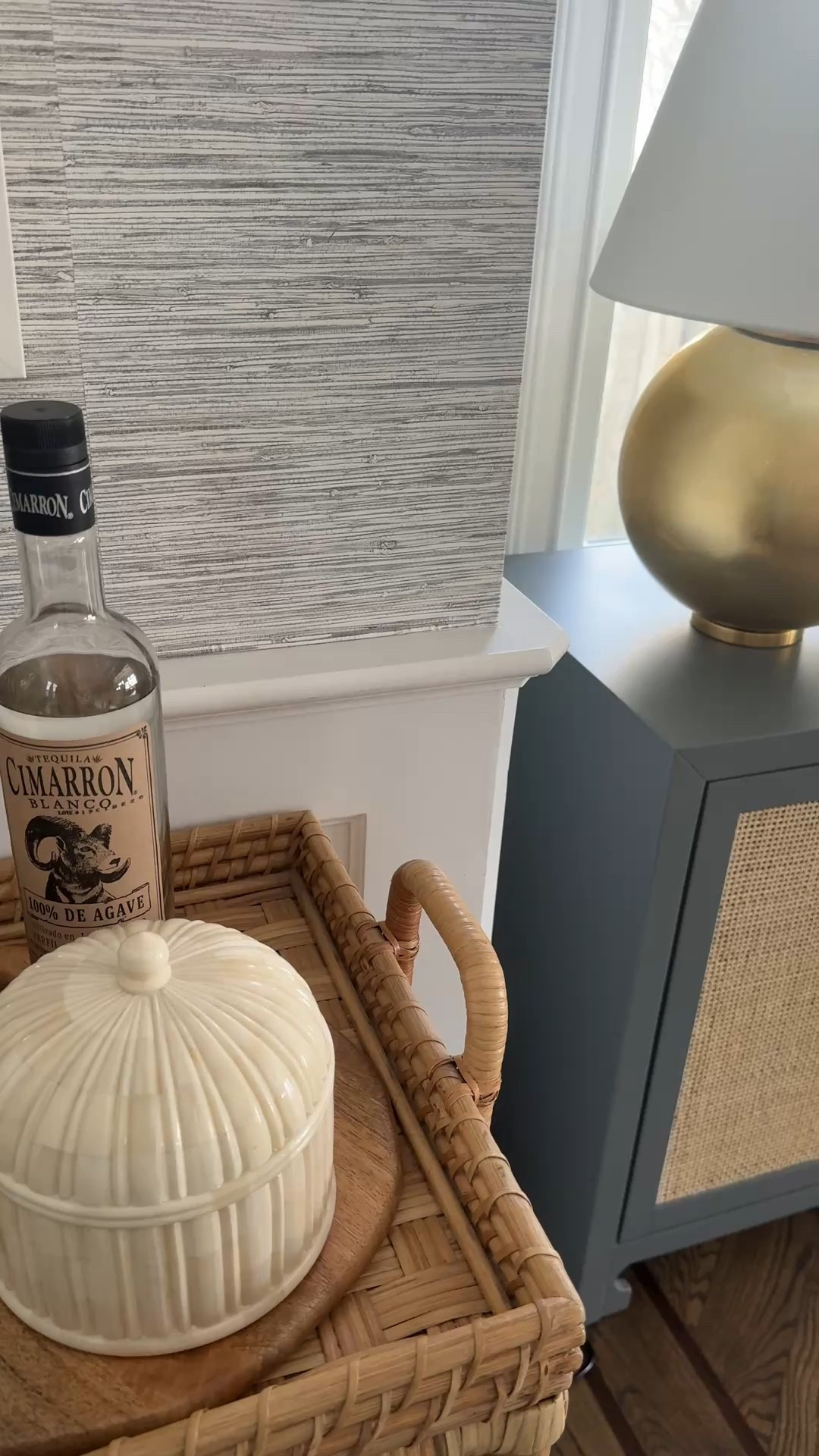 Forever moving things around our home, which makes our rooms feel fresh and new (without buying new!) I had this beautiful lidded canister on my bedside table but moved it to our bar cart for matches and bottle stopper and I love it here! 

#LTKSeasonal #LTKHome #LTKselfcare