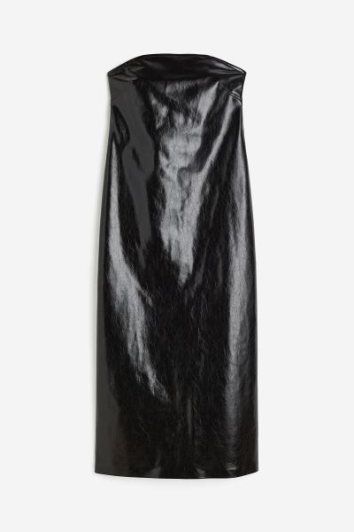 Coated Bandeau Dress - Black - Ladies | H&M US | H&M (US)