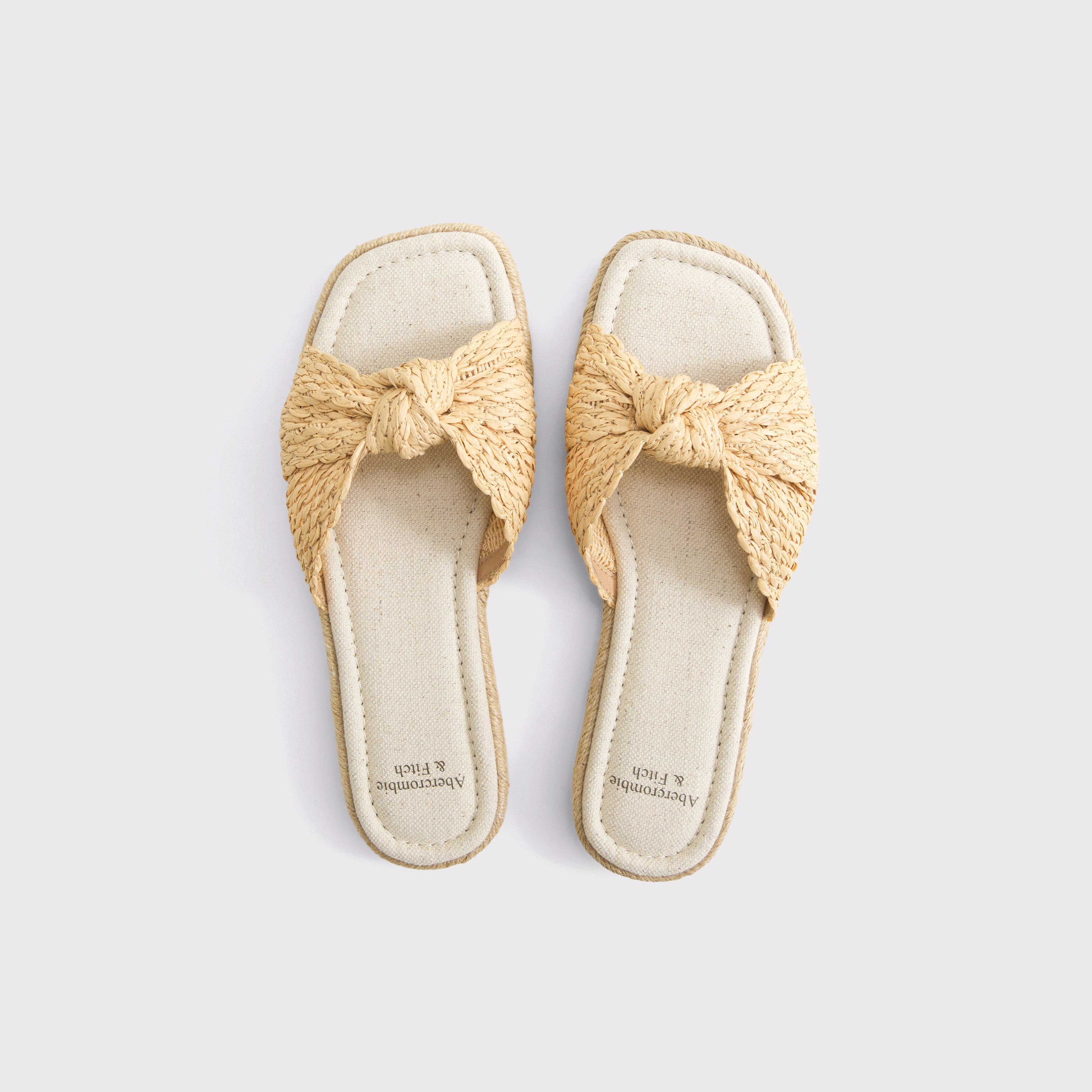 Knotted Espadrille Slide Sandals | Abercrombie & Fitch (US)
