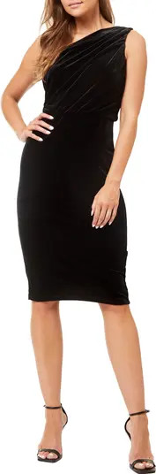 Laura One Shoulder Velvet Sheath Dress | Nordstrom Rack