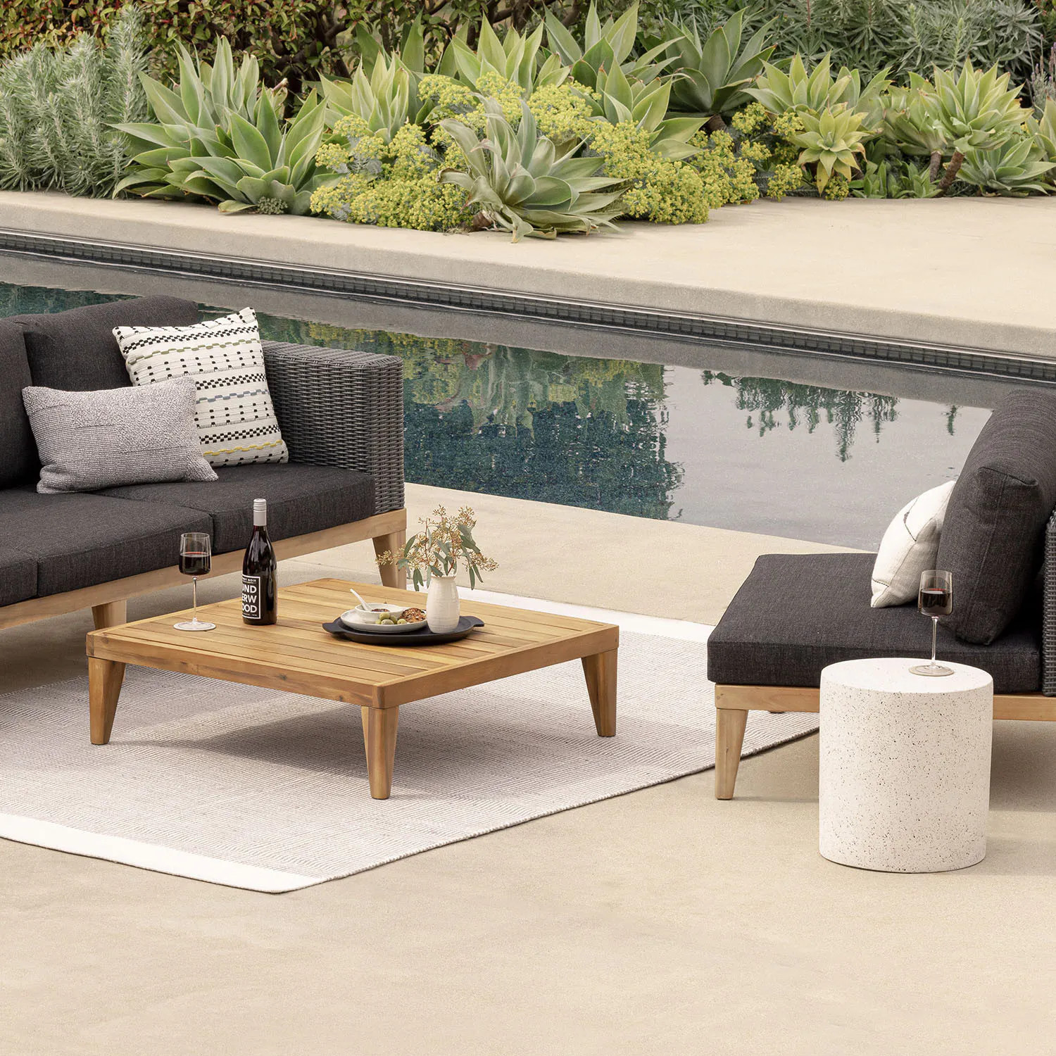 Urba 35.5" Outdoor Coffee Table - Acacia | Article