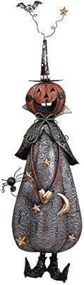 Indoor Outdoor Metal Halloween Pumpkin Figurine, Kids Friendly Haunted House Decor Halloween Lawn... | Amazon (US)