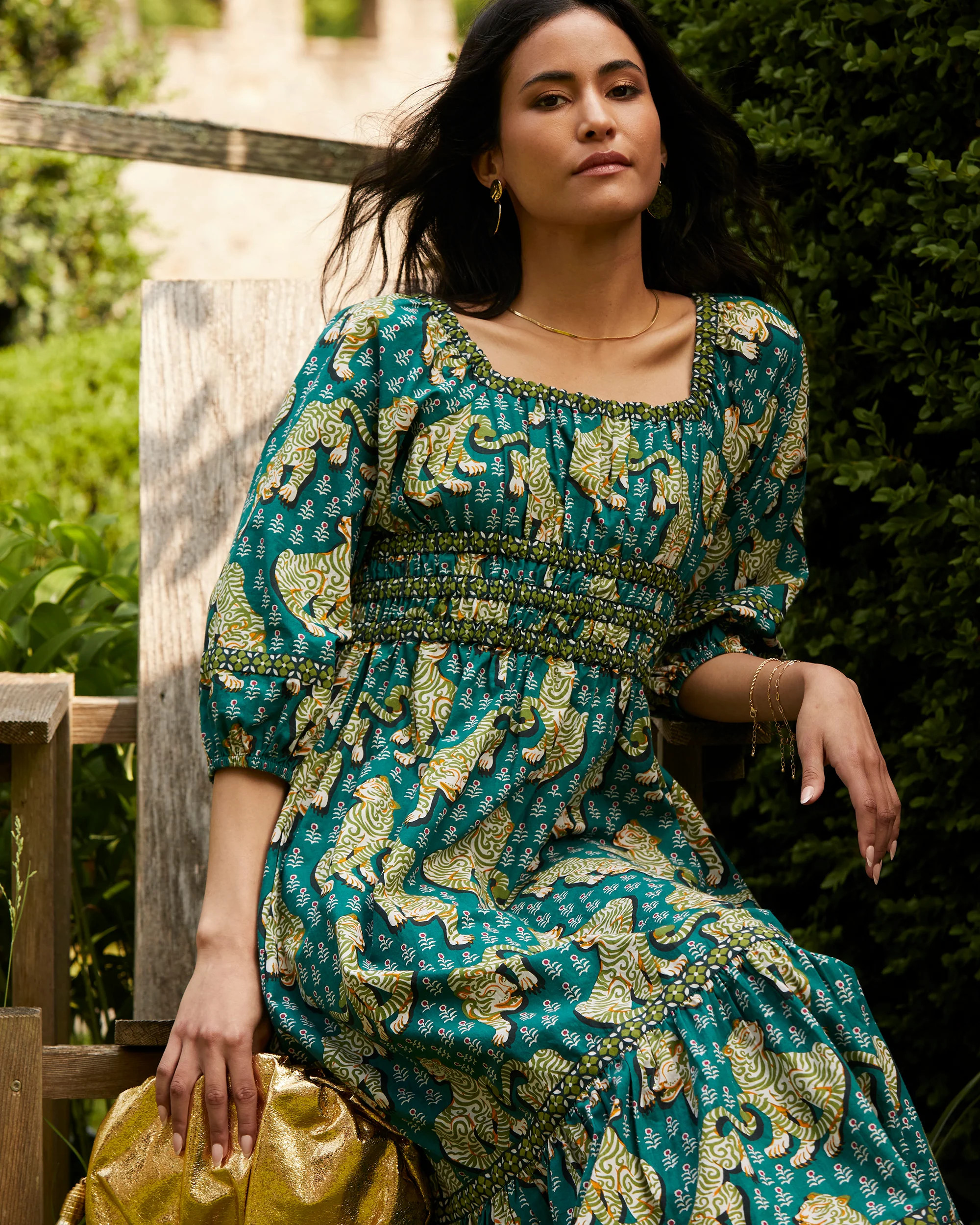 Tiger Queen - Stroll Around Dress - Fern Forest | Printfresh