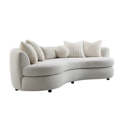 Iniko Boucle Sofa With Toss Pillows | Wayfair North America