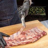 1pc Rib Membrane Removal Tool - Stainless Steel BBQ Rib Skinner with Ergonomic Handle, Meat Preparation, Modern Kitchenware | AliExpress (US)