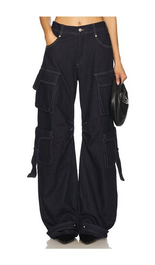 Mother of All Rae Denim Cargo in Navy. - size L | Revolve Clothing (Global)