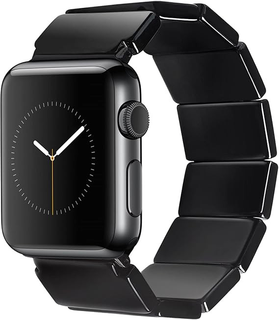 Heesch Upgraded Stretchy Resin Watch Band Compatible with Apple Watch for Women, Men, Tortoise Sh... | Amazon (US)