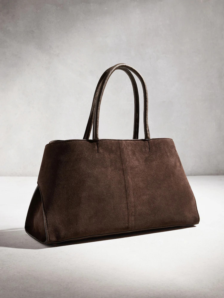 Buy Chocolate Brown N. Premium Leather Belted Hand Held Bag from Next Ireland | Next EU
