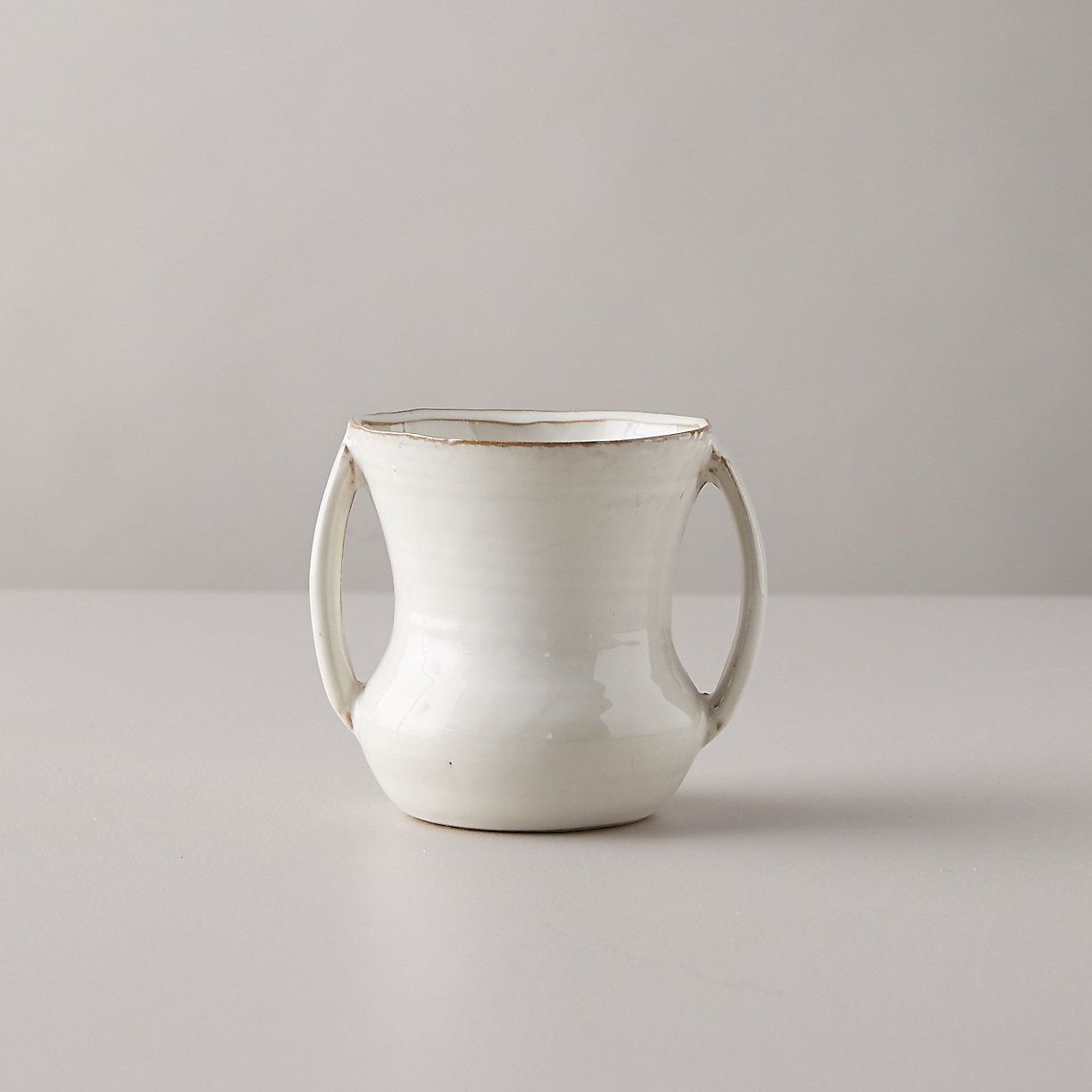 Vanilla Glossed Ceramic Vase | Terrain