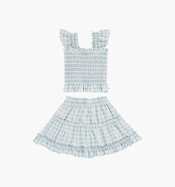 The Tiny Paz Nap Set - Blue/Red Gingham | Hill House Home US