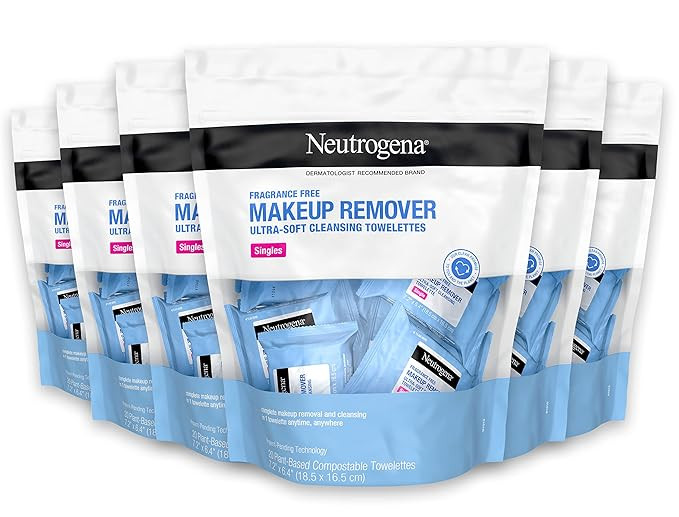 Neutrogena Fragrance-Free Makeup Remover Cleansing Towelette Singles, Individually-Wrapped Daily ... | Amazon (US)