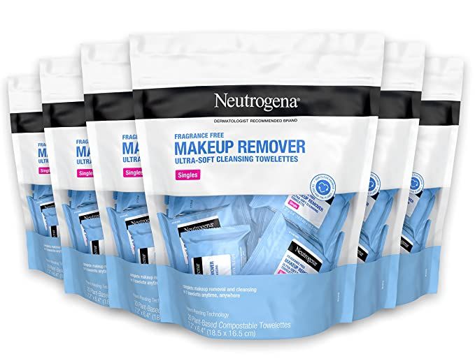 Neutrogena Fragrance-Free Makeup Remover Cleansing Towelette Singles, Individually-Wrapped Daily ... | Amazon (US)