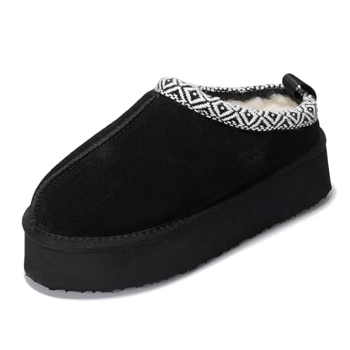 Project Cloud 100% Genuine Leather Platform Slippers for Women – Soft Memory Foam Womens Slippers & Supportive Clogs for Women 2025 – Cozy, Stylish Everyday Footwear (Sayre, BLK, 8.5) | Amazon (US)