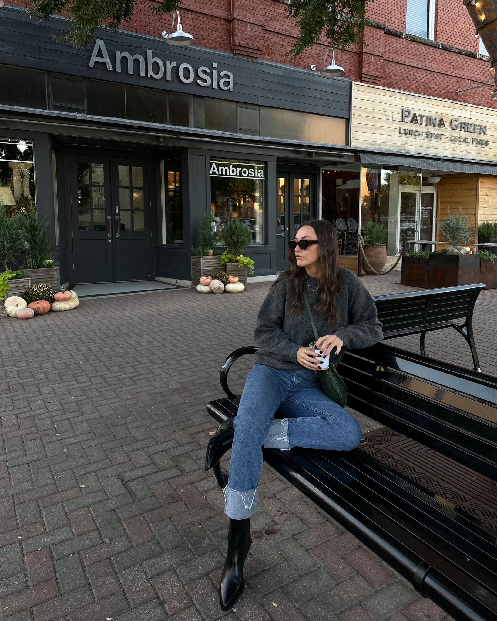 easy fall outfit - crew neck sweater, abercrombie jeans, black booties, clare v petite moyen, fall handbagg

#LTKSeasonal #LTKshoecrush #LTKstyletip