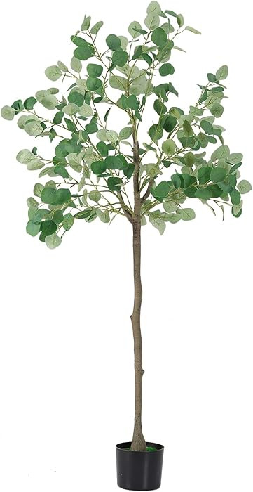 Artificial Eucalyptus Tree 5FT, Tall Fake Potted Plant with Nursery Pot, Faux Eucalyptus Tree for... | Amazon (US)