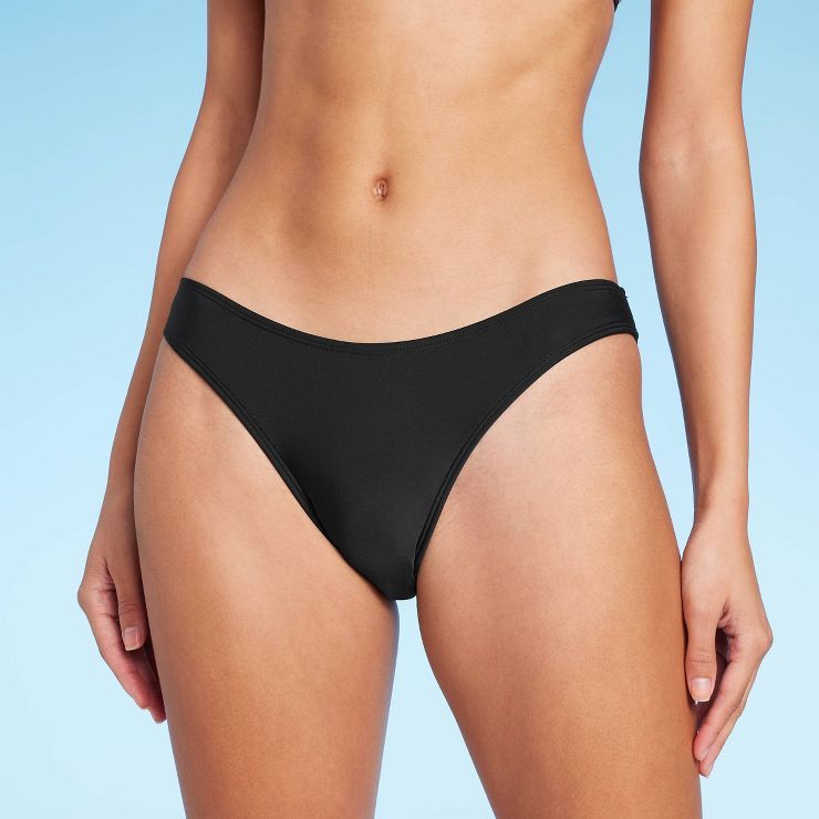Women's Scoop Front High Waist High Leg Cheeky Bikini Bottom - Wild Fable™ | Target