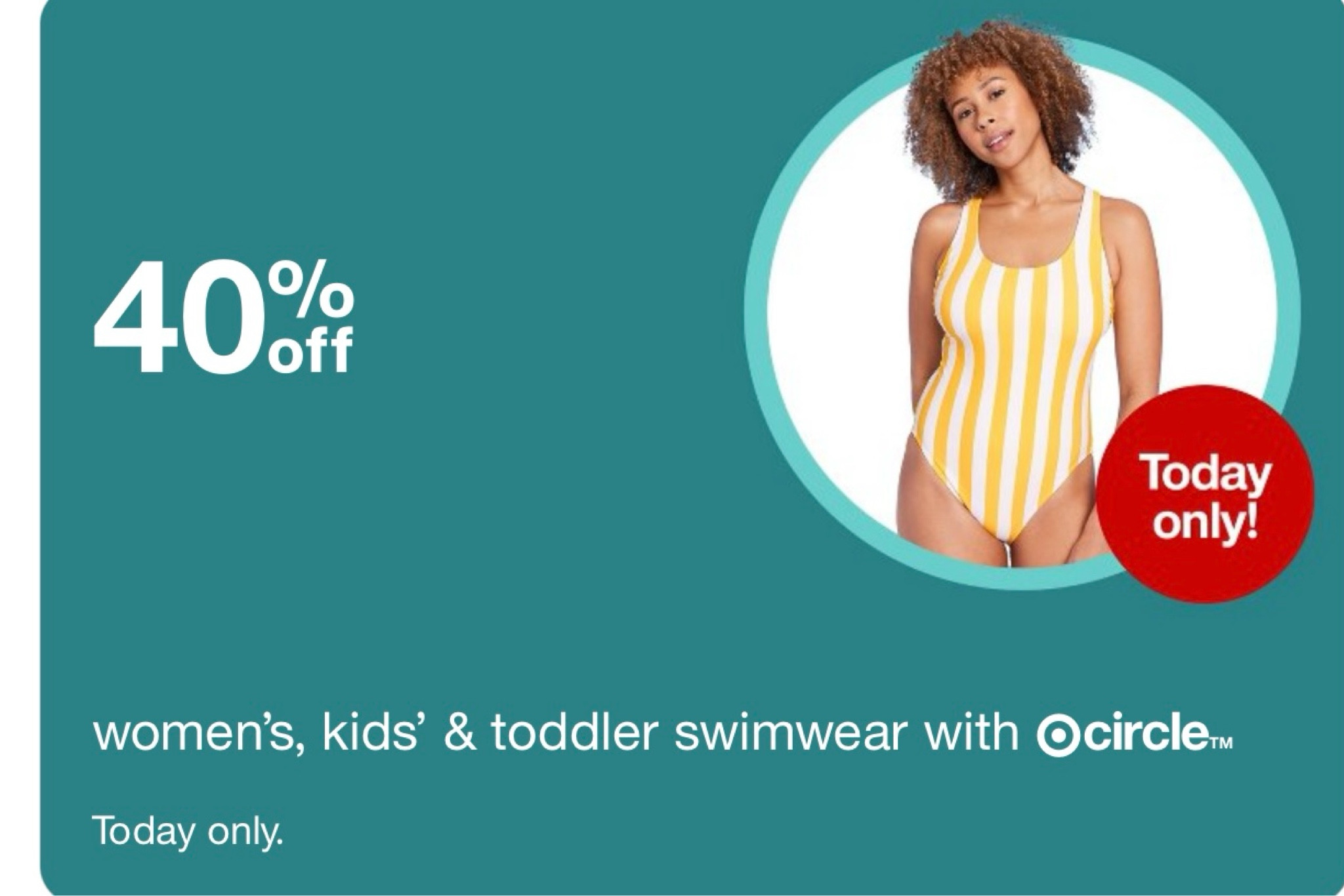Target’s Circle Deal of the Day! 40% off swimwear! Perfect time to get some new swimsuits or size up for our kids who grow like weeds!

#LTKSwim #LTKxNSale #LTKSummerSales