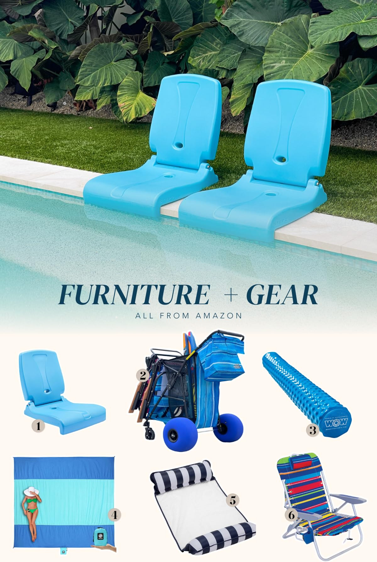 Furniture and gear for your next pool or beach day! 

 #LTKSeasonal #LTKSwim #LTKFamily