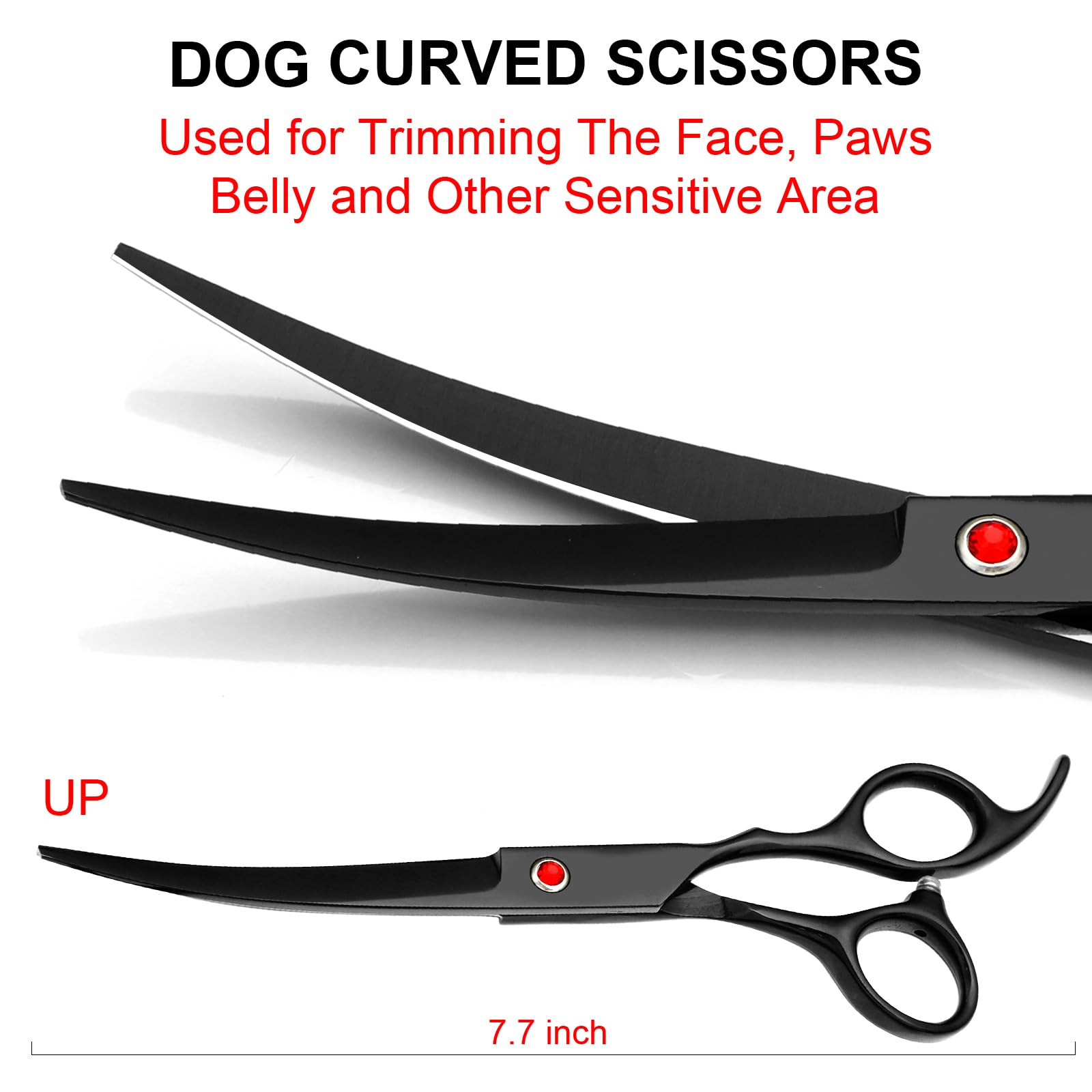 Professional Dog Grooming Scissors Kit Black 6 in 1, Dog Shears for Grooming 6CR Premium Stainles... | Amazon (US)