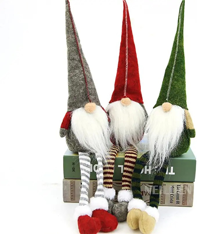 3pcs Swedish gnome, Chirstmas Plush Toy, Scandinavian Style Decor, Dangle Leg Shelf sitters | Amazon (US)