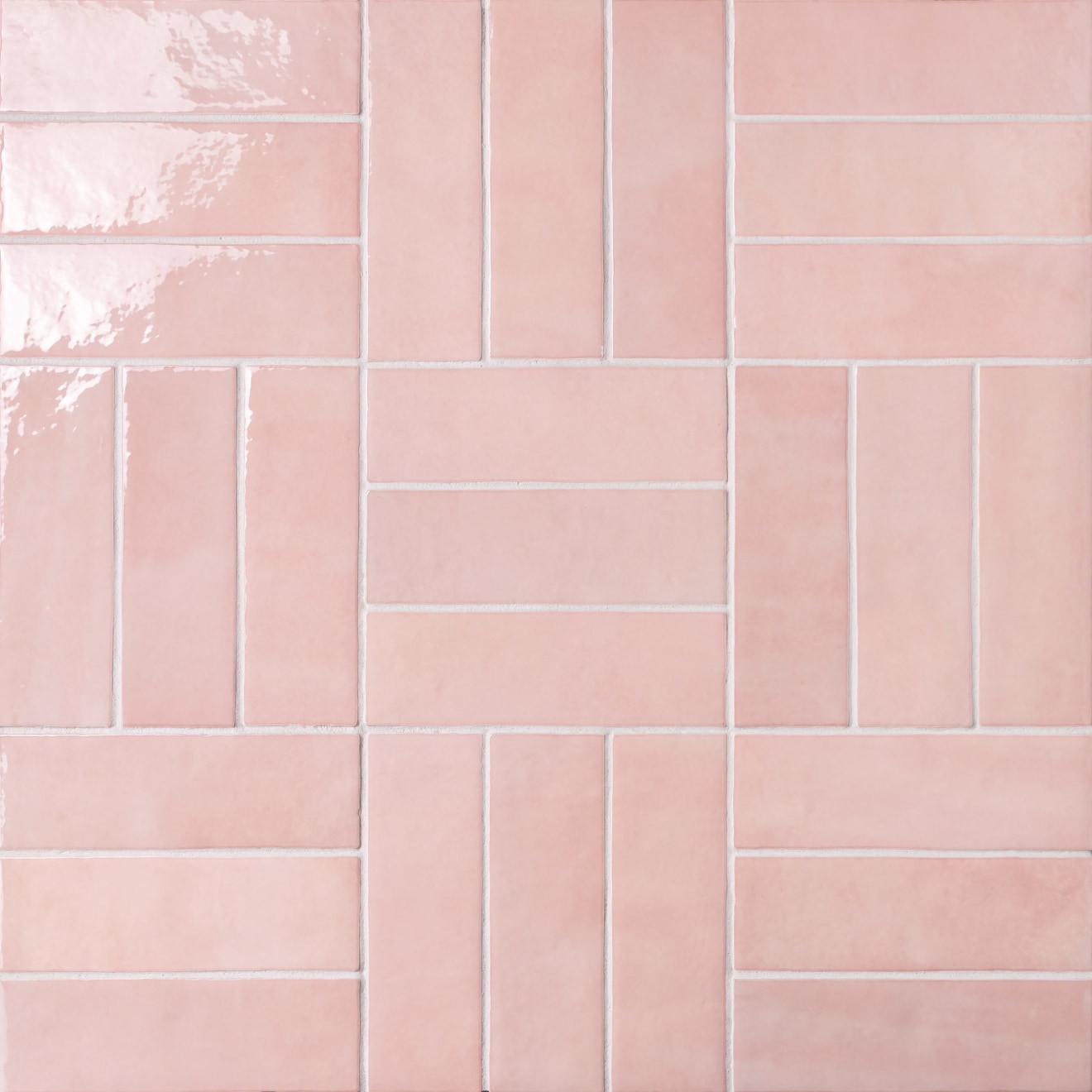 Cloe 2.5" x 8" Ceramic Tile in Pink | Bedrosians Tile & Stone