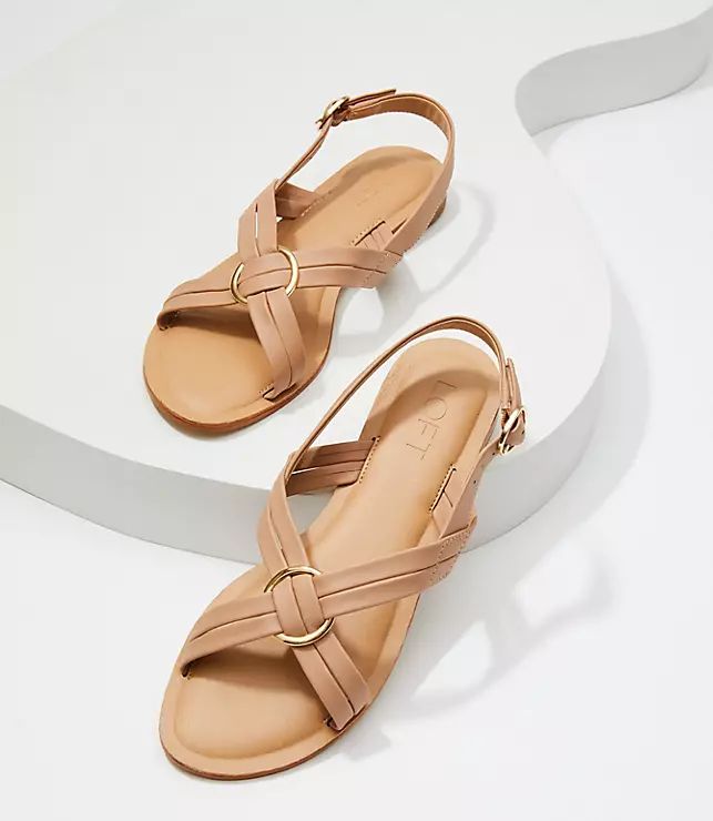 Criss Cross Slingback Sandals | LOFT