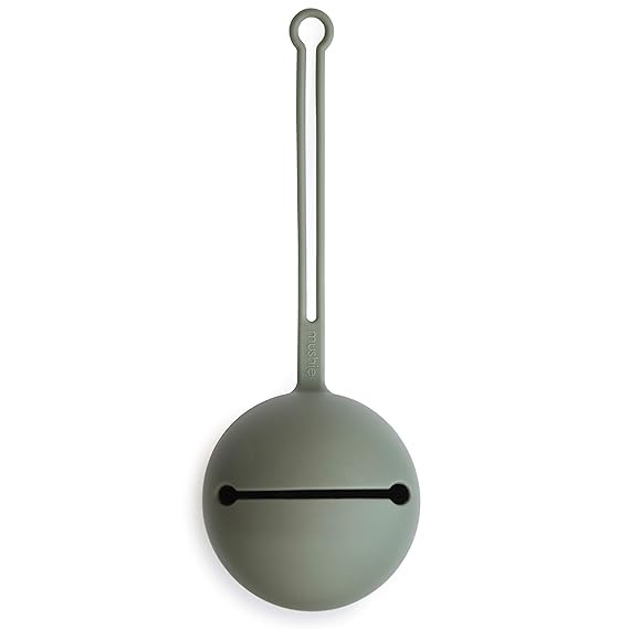 mushie Silicone Pacifier Holder Case (Dried Thyme) | Amazon (US)