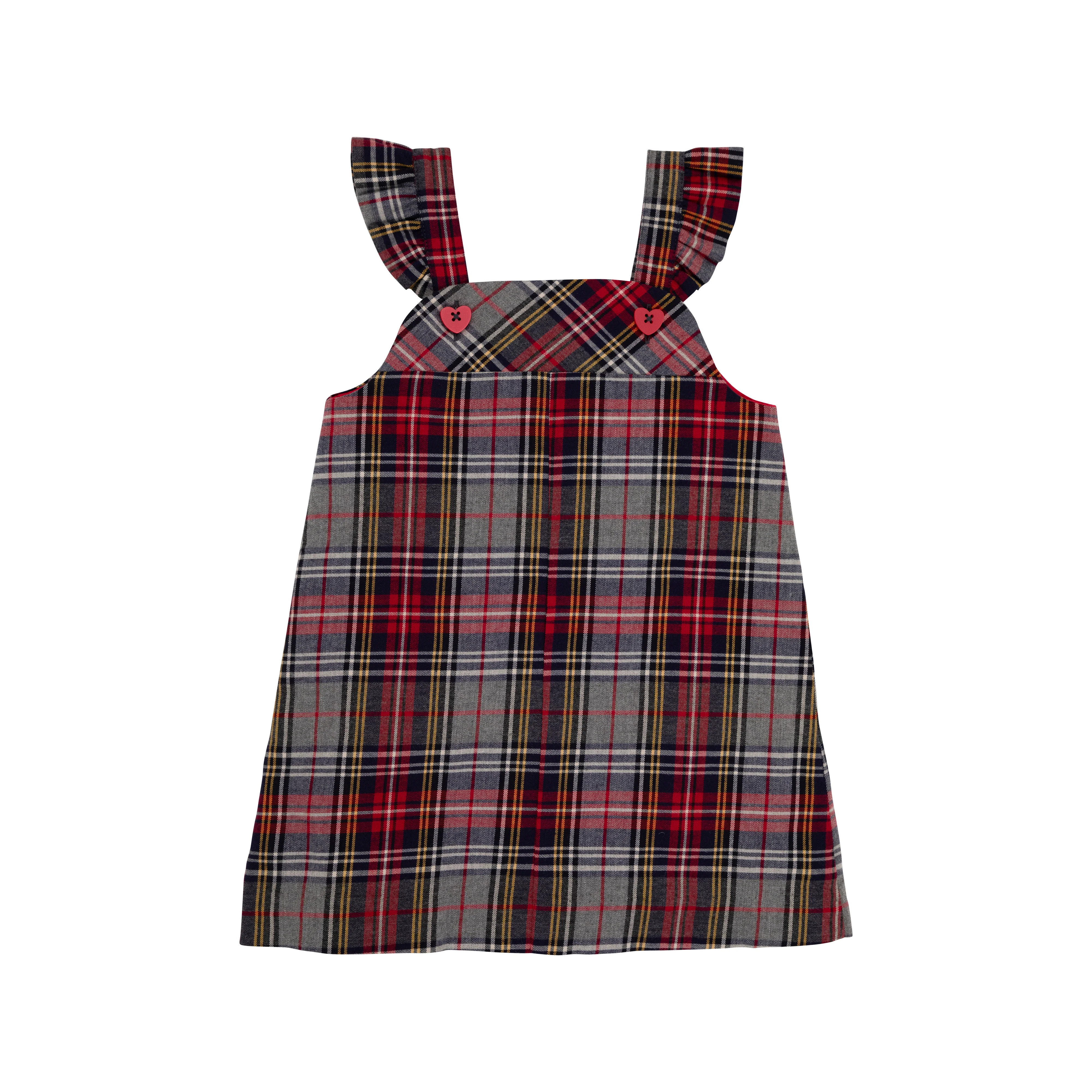 Julia Jumper (Flannel) - Park Lane Plaid with Richmond Red Heart Buttons | The Beaufort Bonnet Company