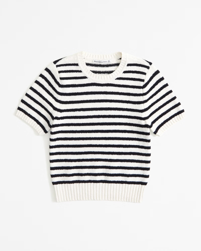 Textural Crew Sweater Tee | Abercrombie & Fitch (US)