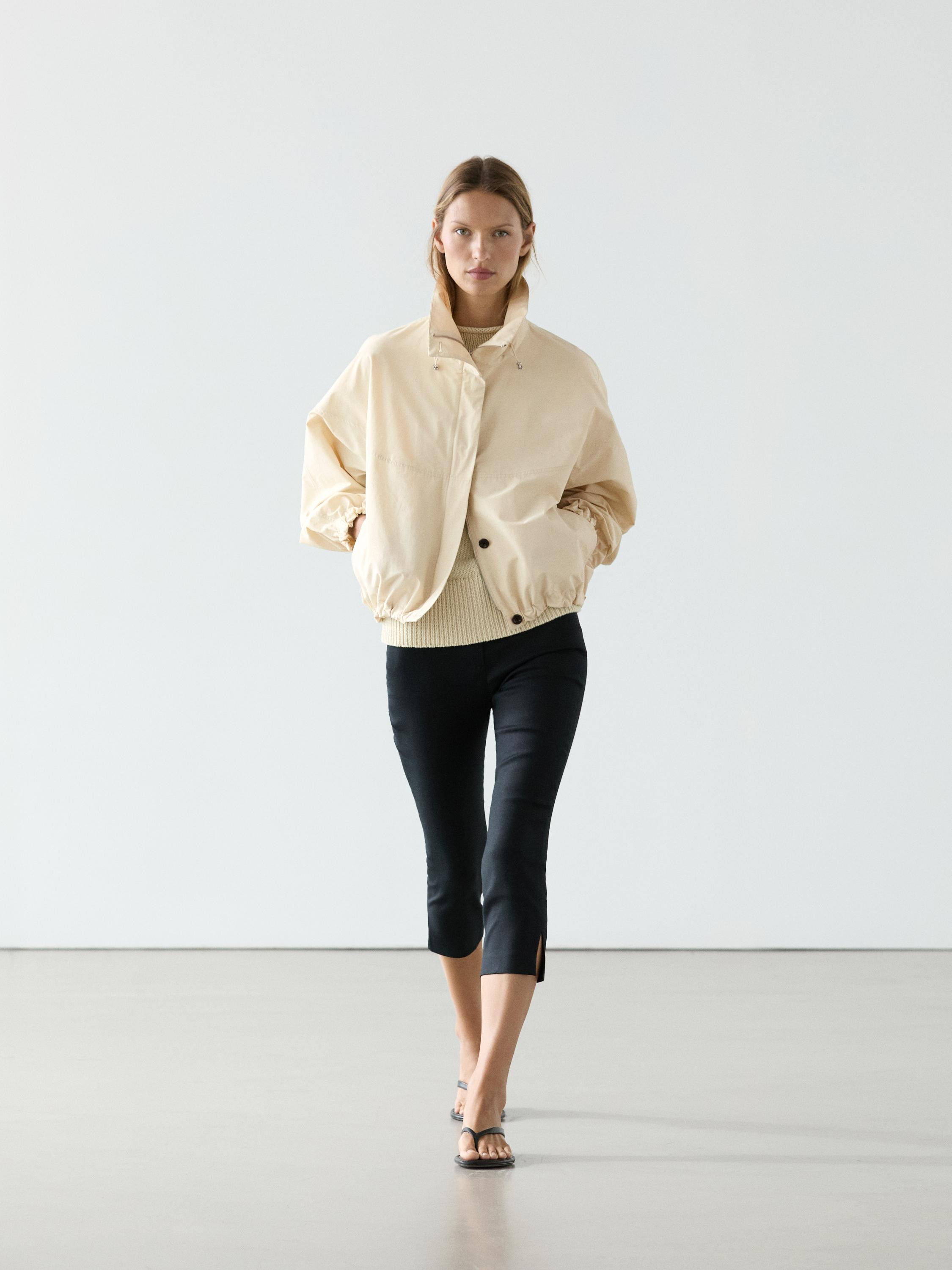 High neck bomber puff jacket | Massimo Dutti UK