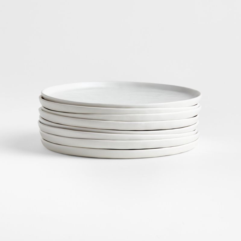 Mercer Matte White Salad Plates, Set of 8 + Reviews | Crate & Barrel | Crate & Barrel