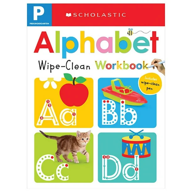 Scholastic Early Learners: Pre-K Alphabet Wipe-Clean Workbook: Scholastic Early Learners (Wipe-Cl... | Walmart (US)
