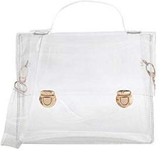 Transparent Fashionable Clear Crossbody Shoulder Bag Purse | Amazon (US)