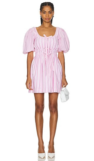 Amelie Mini Dress in Pink Stripe Mix | Revolve Clothing (Global)