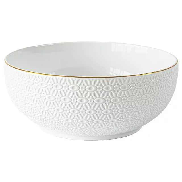 Sofia Home Embossed White Stoneware Serve Bowl by Sofia Vergara | Walmart (US)