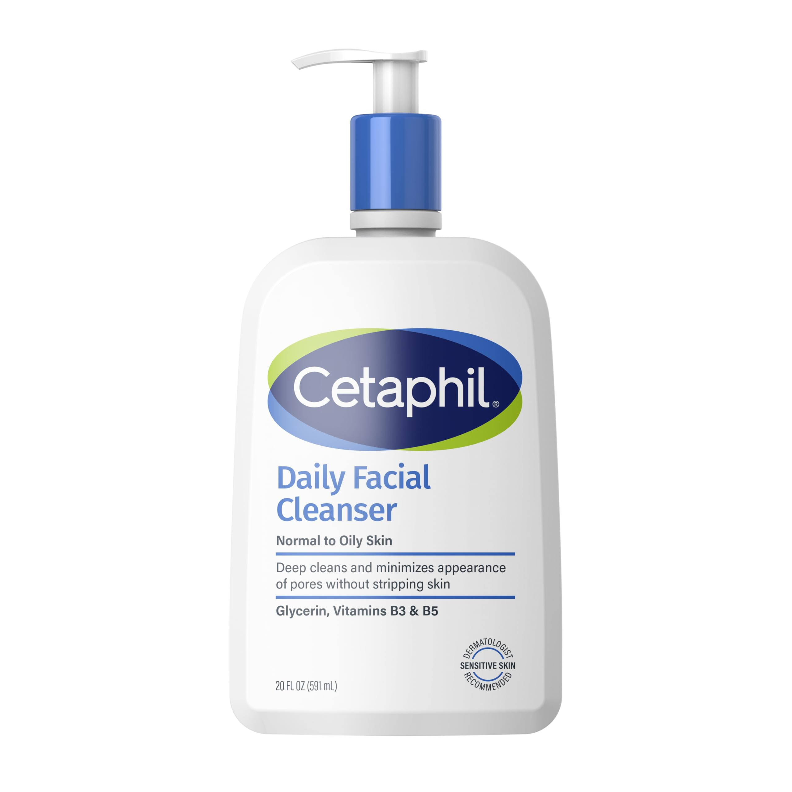 Cetaphil Face Wash, Daily Facial Cleanser for Sensitive, Combination to Oily Skin, 20 oz, Gentle ... | Amazon (US)