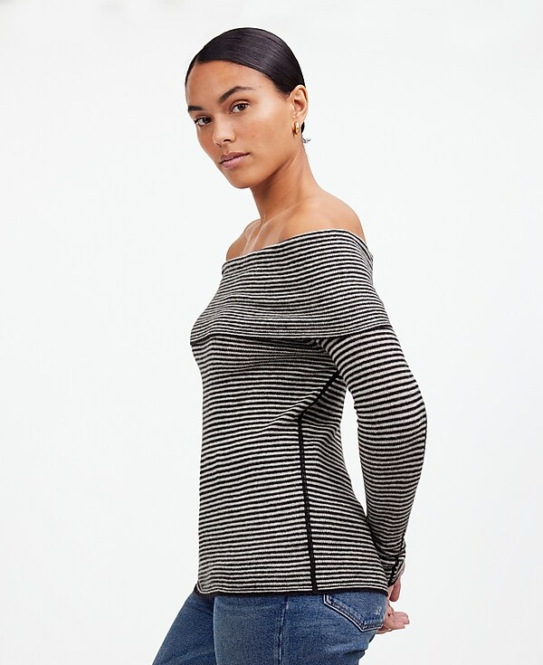 Alpaca-Blend Off-Shoulder Sweater | Madewell | Madewell