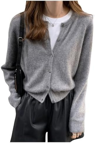 SweatyRocks Women's Lightweight Cardigan Sweaters Long Sleeve Crew Neck Button Down Sweater Fall ... | Amazon (US)