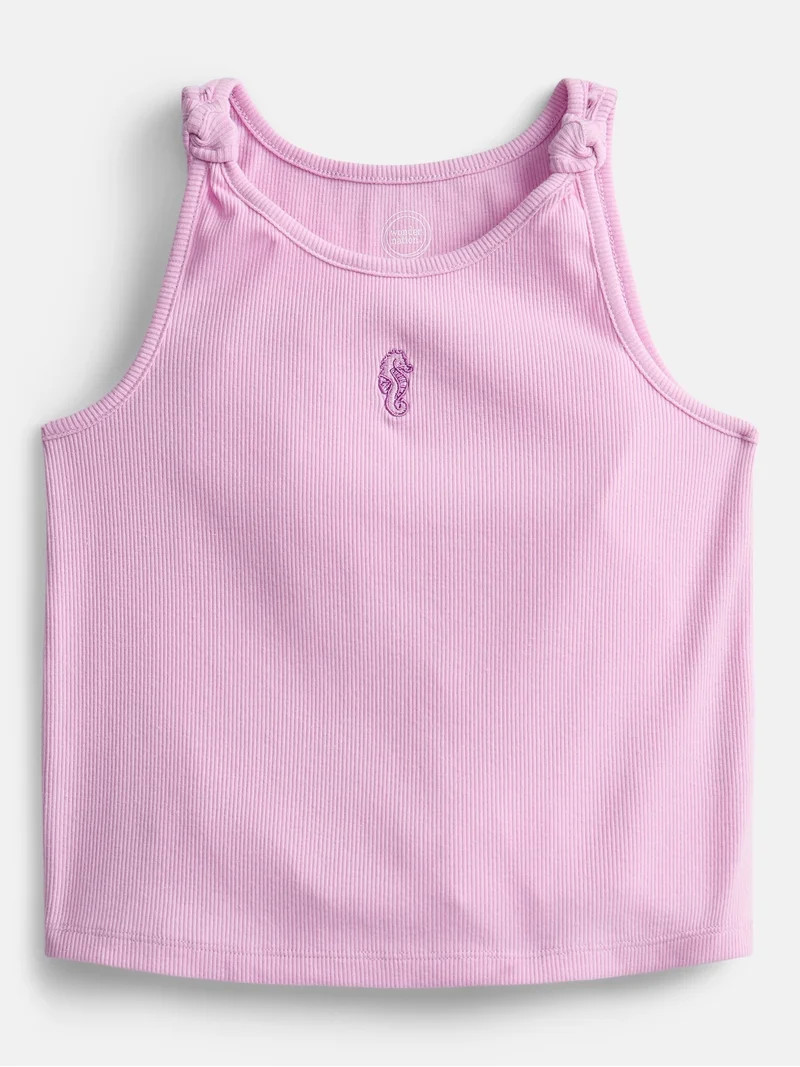 Wonder Nation Girls Knotted Tank Top, Sizes 4-10 | Walmart (US)