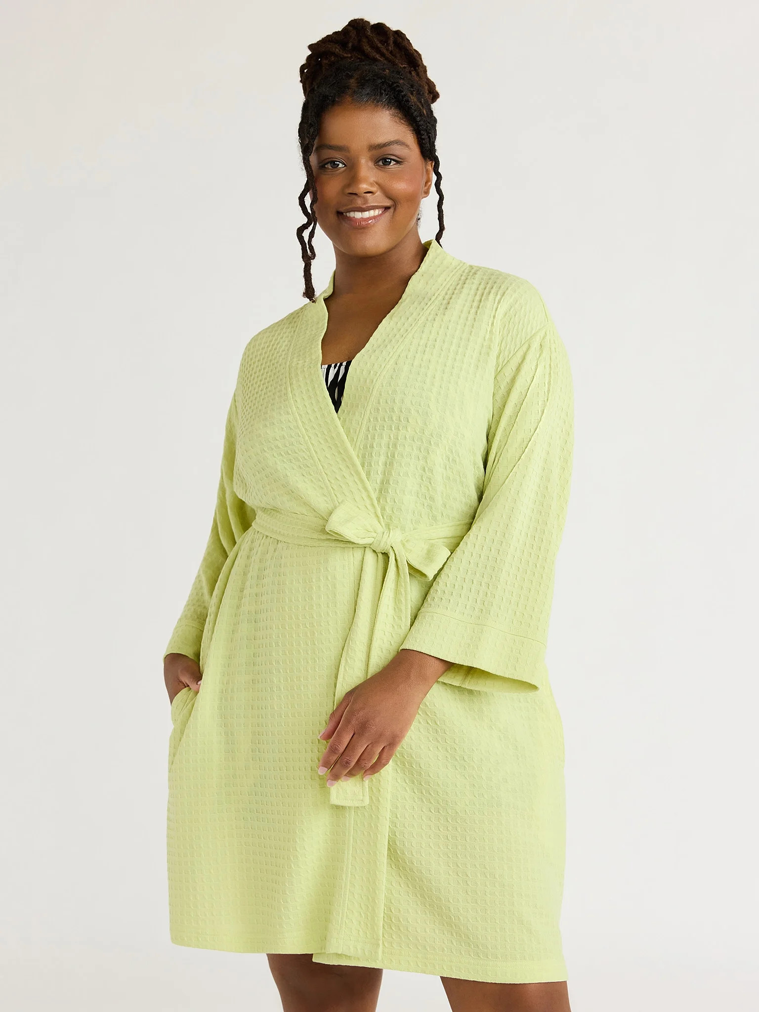 Joyspun Women's Shawl Collar Knit Robe, Size S to 3X - Walmart.com | Walmart (US)
