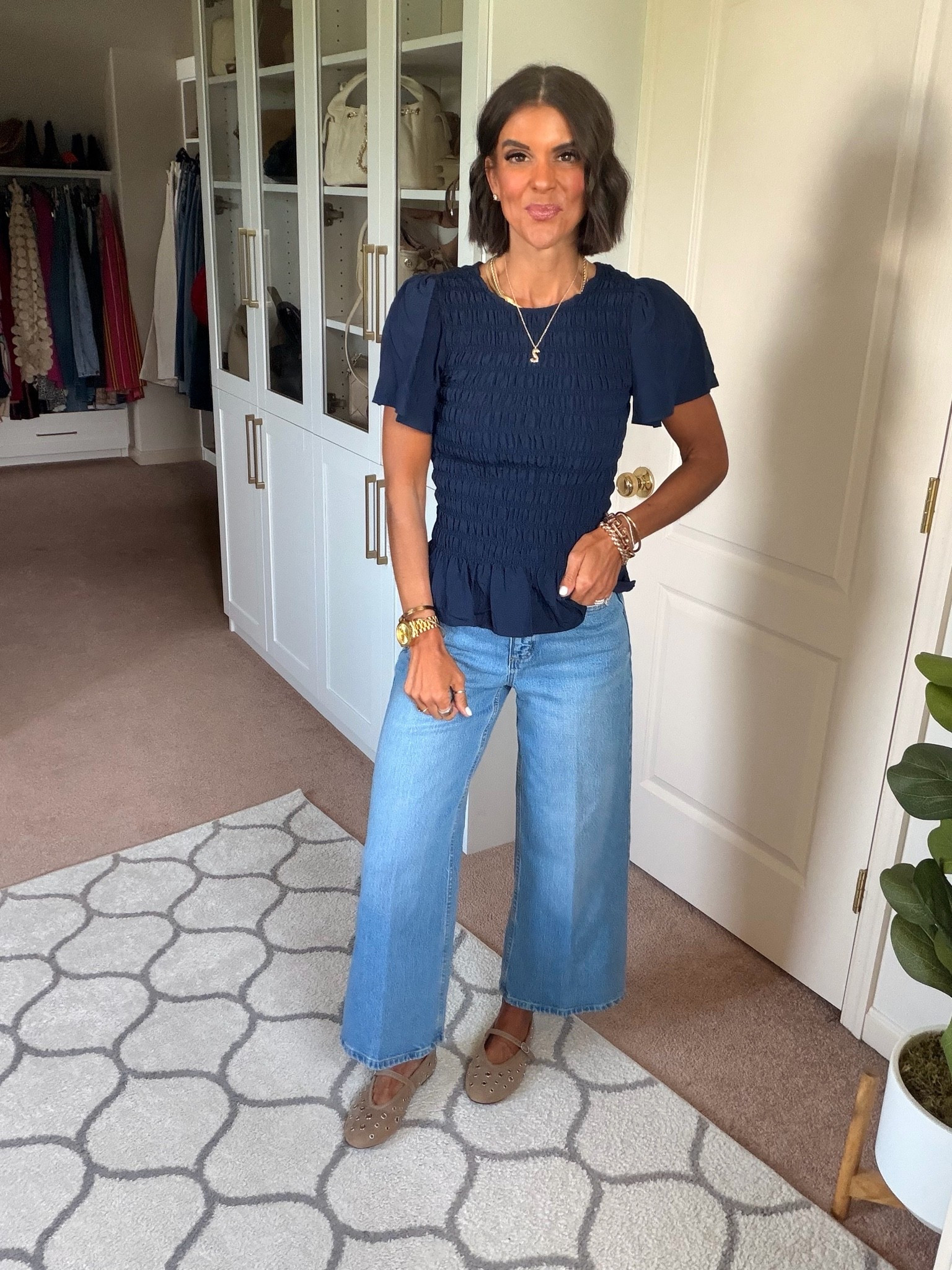 Love this Walmart top! Size xs 
Size 0 in jeans 
New shoes- fit tts

#LTKSaleAlert #LTKootd #LTKmomlife