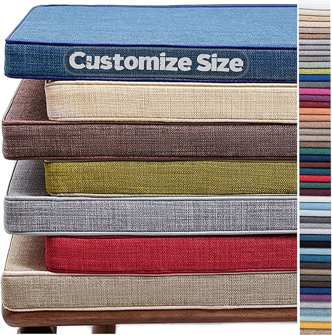 Cushion Custom Size for Bench, Customize Cushion for Indoor Outdoor Patio Furniture Window Seat, ... | Amazon (US)