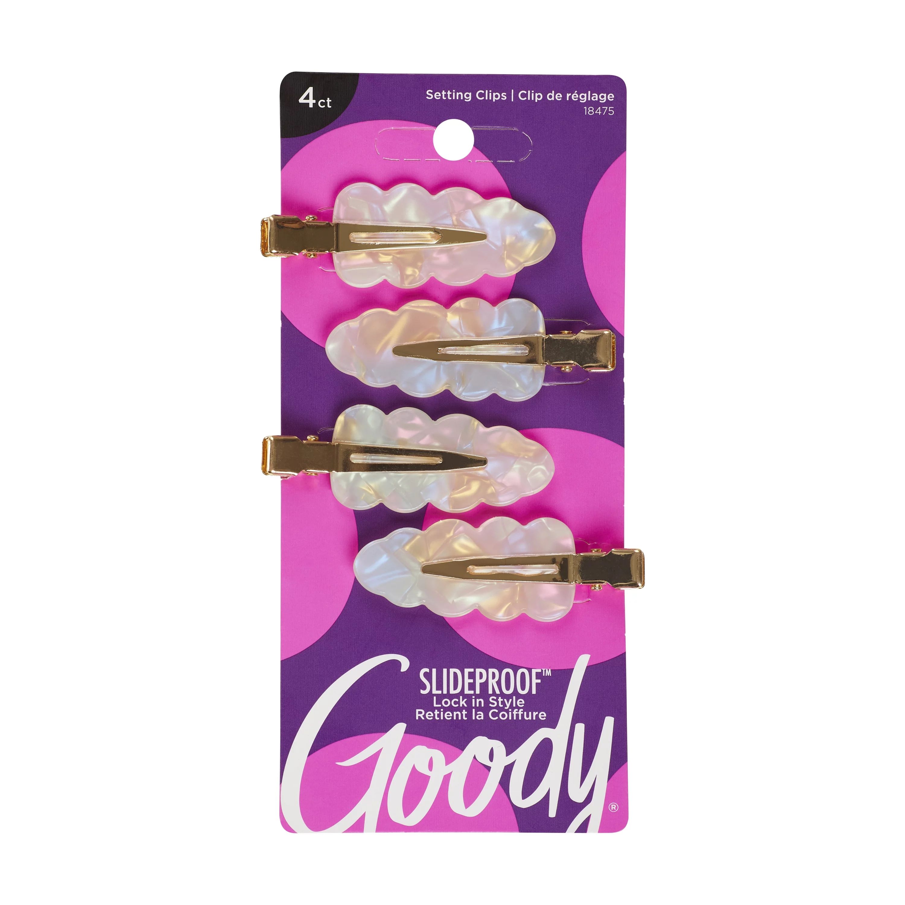 Goody® Slideproof™ Creaseless Salon Clips Pearl White, 4CT | Walmart (US)